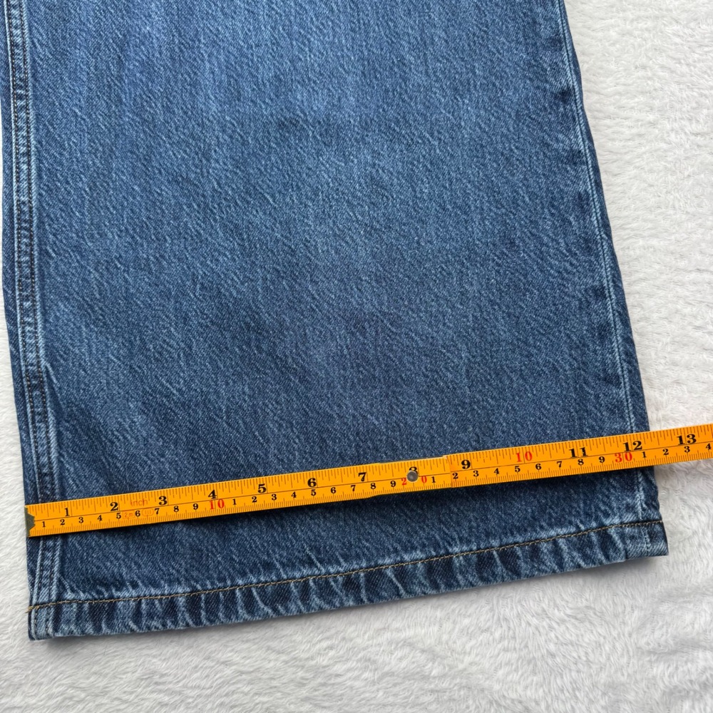 Abercrombie & Fitch The Crop Wide Leg Jeans Womens 33/16L Blue High Rise Denim - Picture 9 of 12